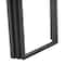 55" Black Metal Layered Arch Living Room Console Table with Brown Tabletop